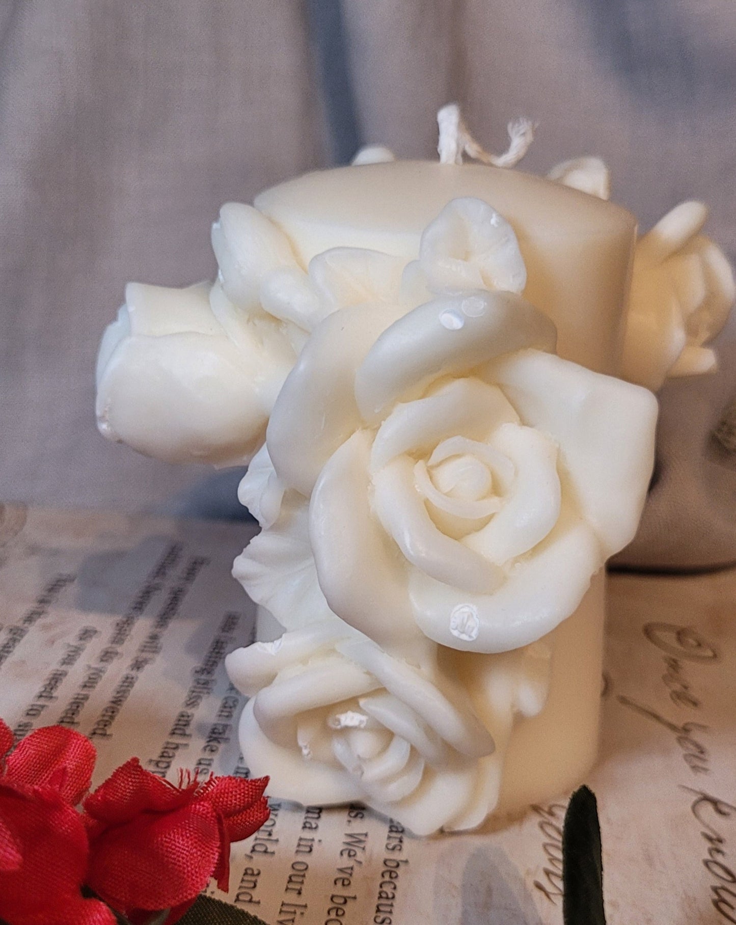 Rose Pillar Candle